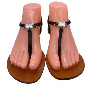 Giuseppe Zanotti Thong Flat Sandal Sz 8 Jeweled Crystal Ankle Straps Italy. #27